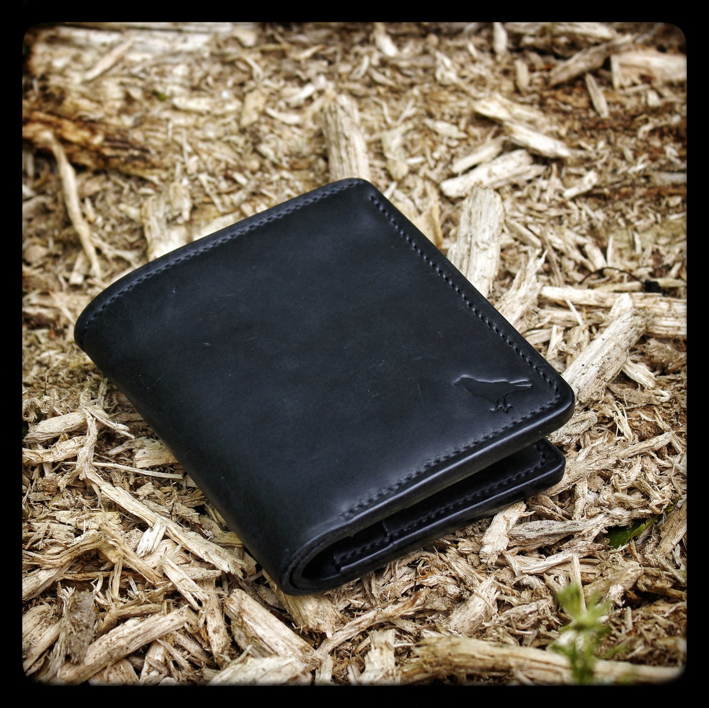 The Baddock Black - Handmade Real Leather Bi Fold Wallet