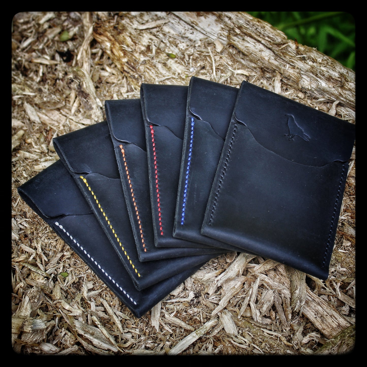 Black Pup (Blue Stitch) - Minimalist EDC Wallet