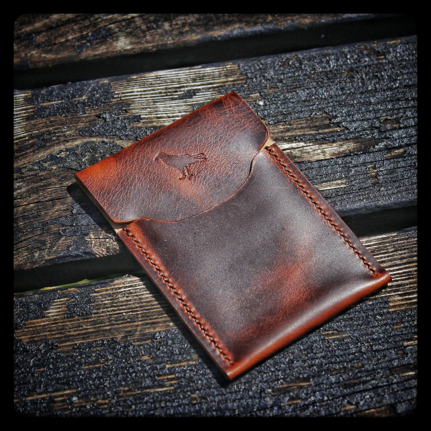 The Pup (Cognac) - Handmade Minimalist EDC Wallet