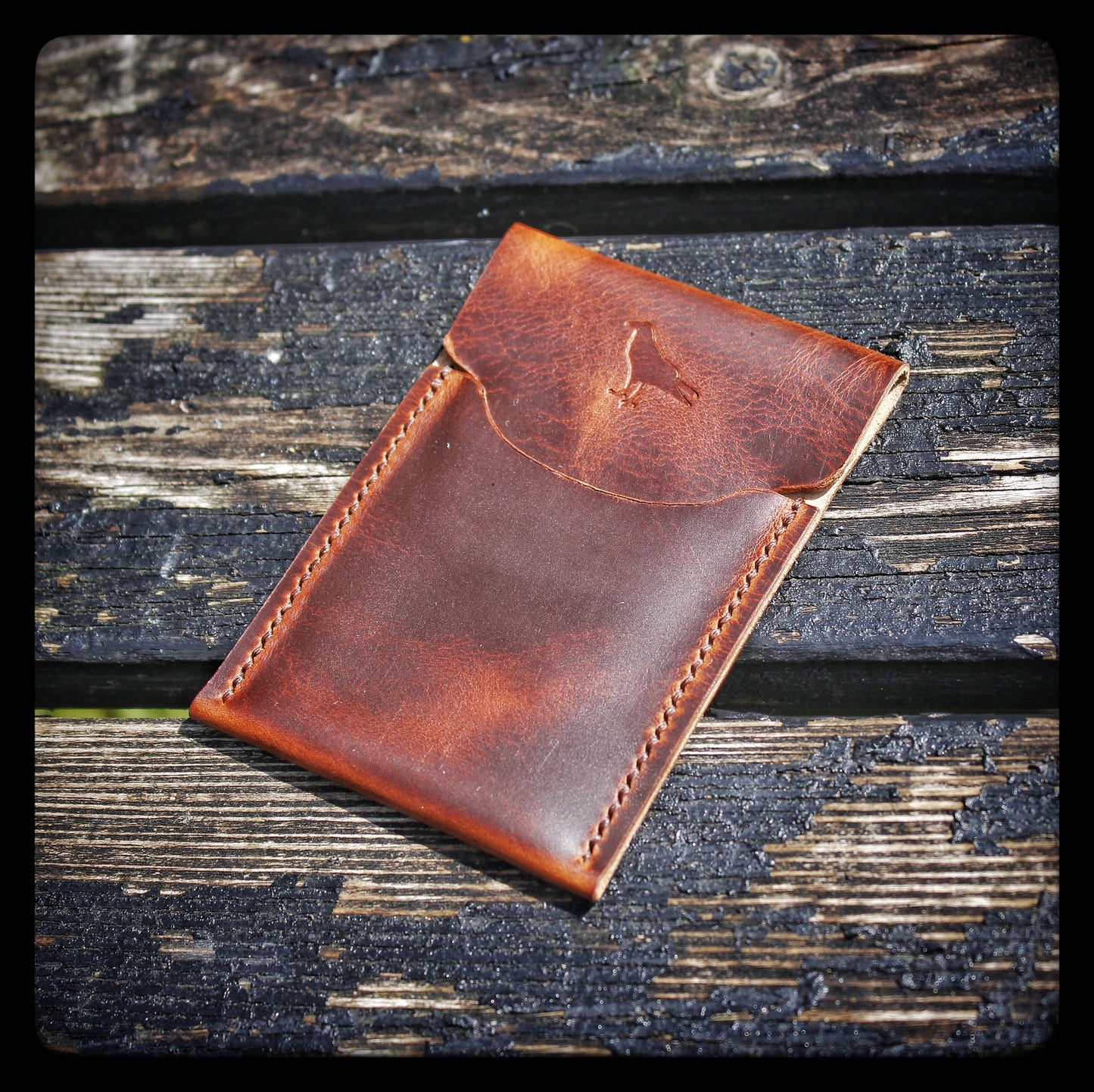 The Pup (Cognac) - Handmade Minimalist EDC Wallet