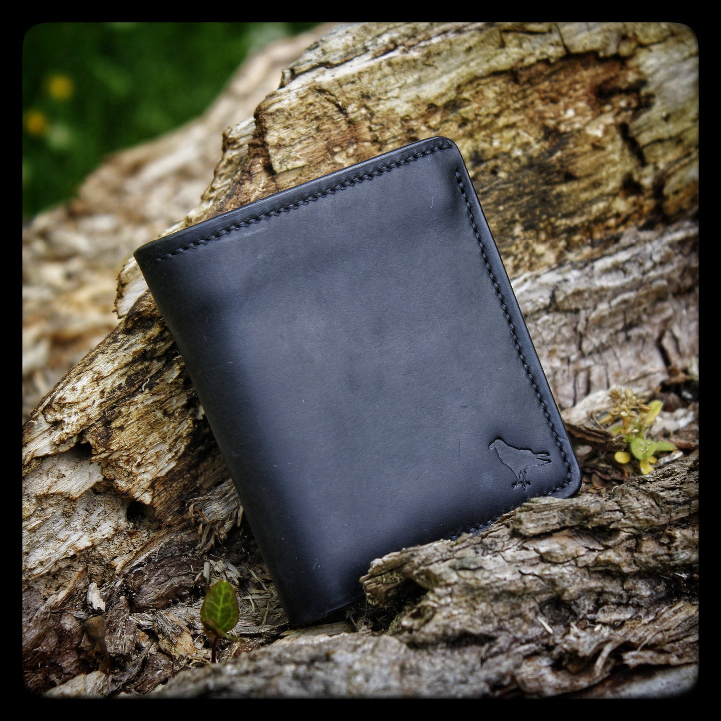The Baddock Black - Handmade Real Leather Bi Fold Wallet