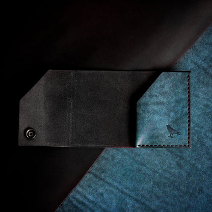 The Black Shroud Wallet - Blue Inside