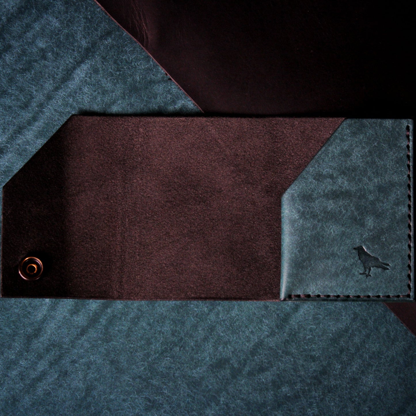 The Black Shroud Wallet - Blue Inside