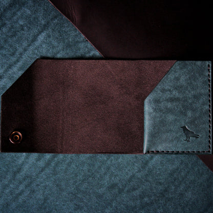The Black Shroud Wallet - Blue Inside