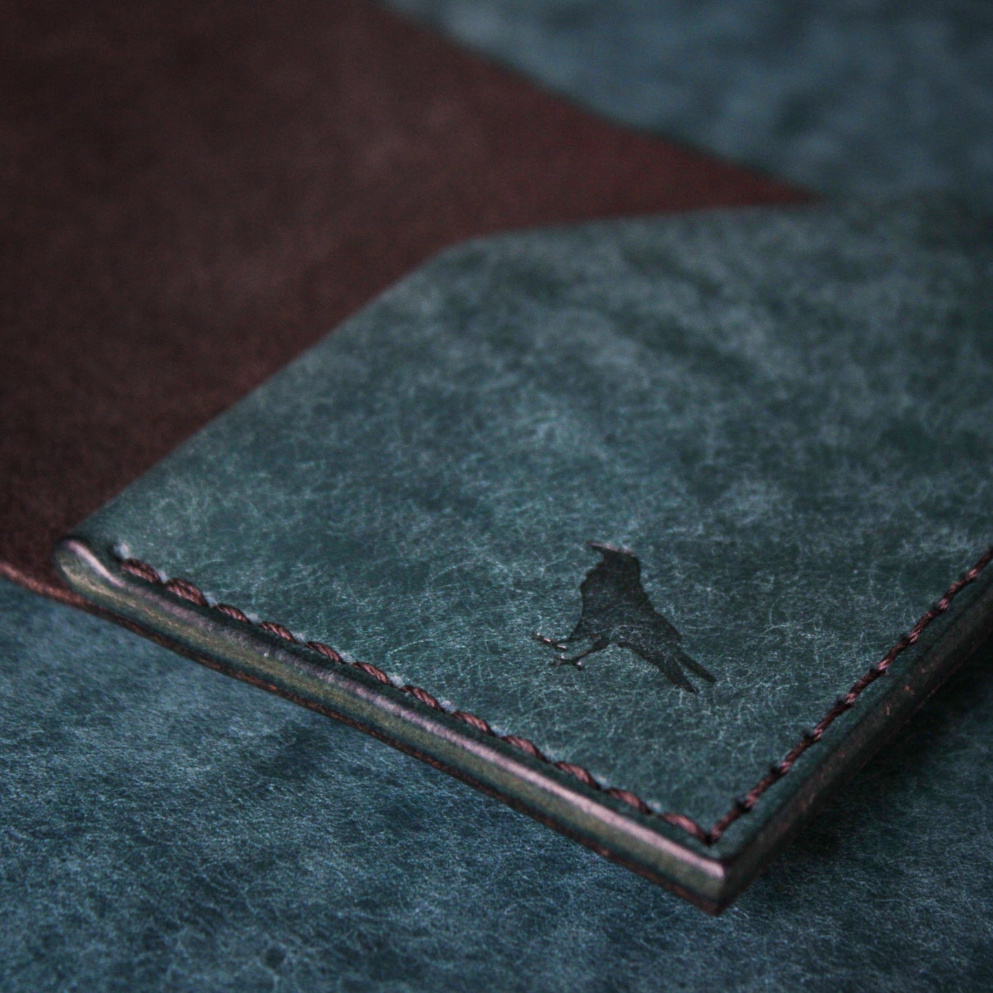 The Black Shroud Wallet - Blue Inside
