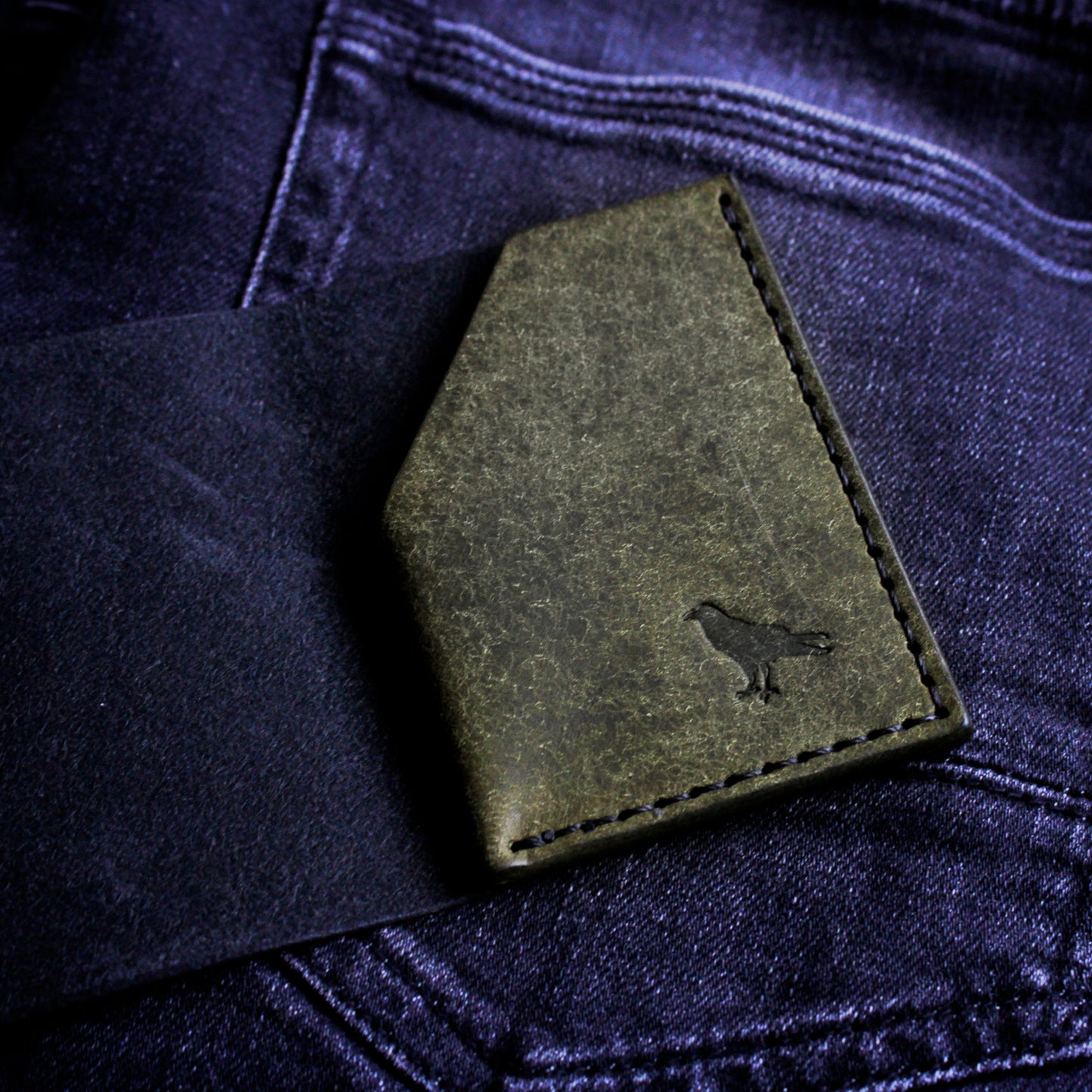 The Black Shroud Wallet - Green Inside