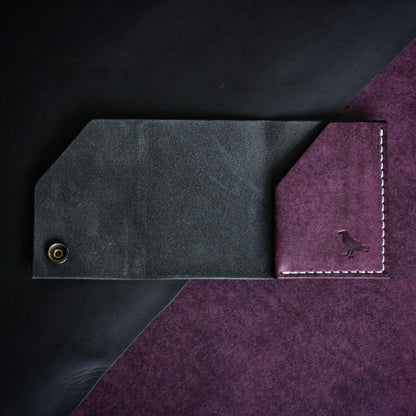 The Black Shroud Wallet - Purple Inside