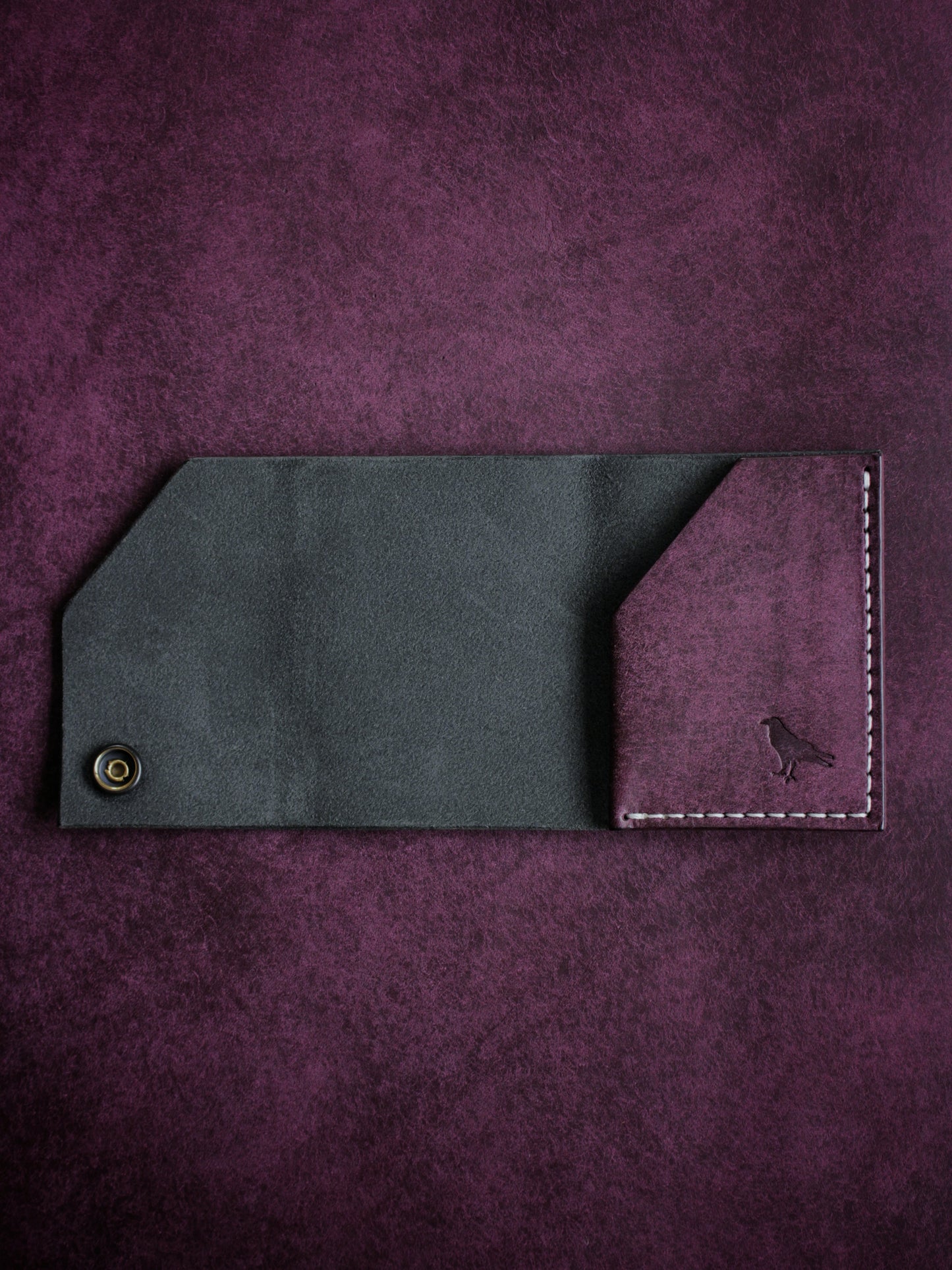 The Black Shroud Wallet - Purple Inside