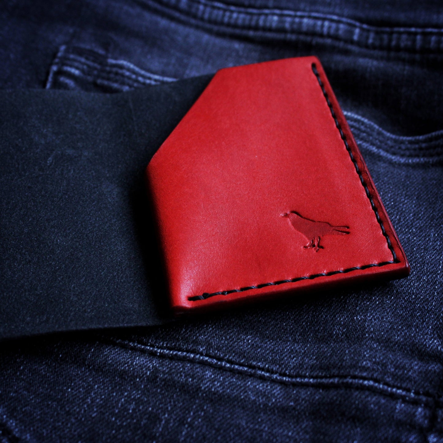 The Black Shroud Wallet - Red Inside