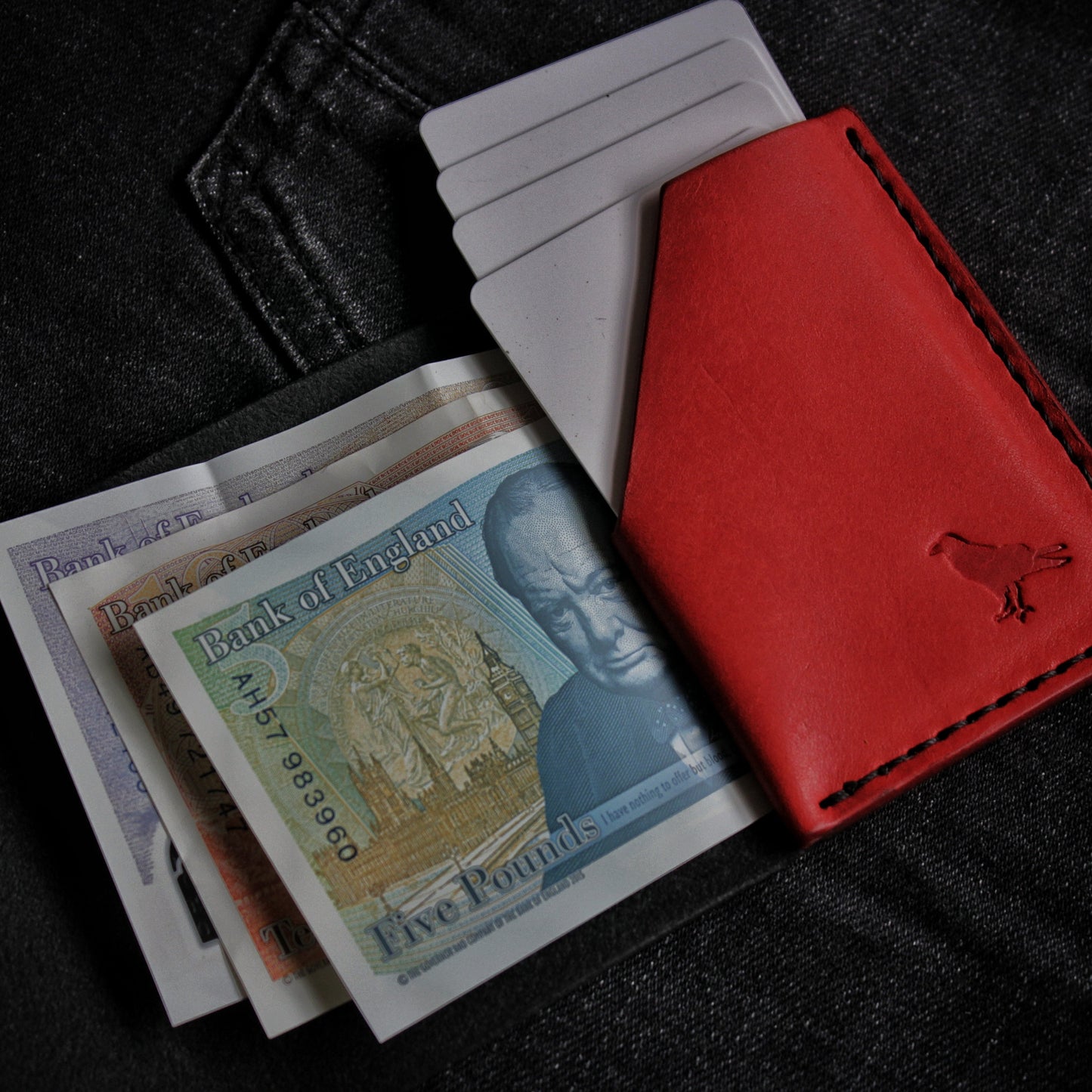 The Black Shroud Wallet - Red Inside