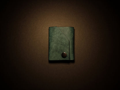 Shroud - Minimalist Leather EDC Wallet - Ortensia Blue
