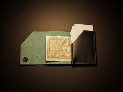 Shroud - Minimalist Leather EDC Wallet - Ortensia Blue