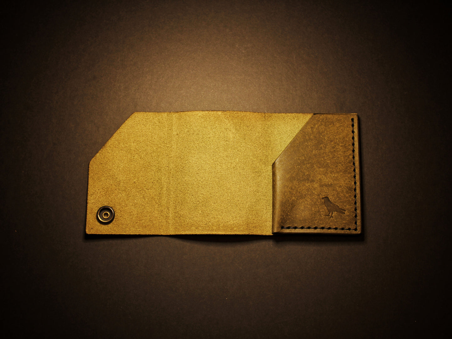 Shroud - Minimalist Leather Wallet - Oliva Green