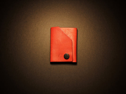 Shroud - Minimalist Leather EDC Wallet - Papavero Red