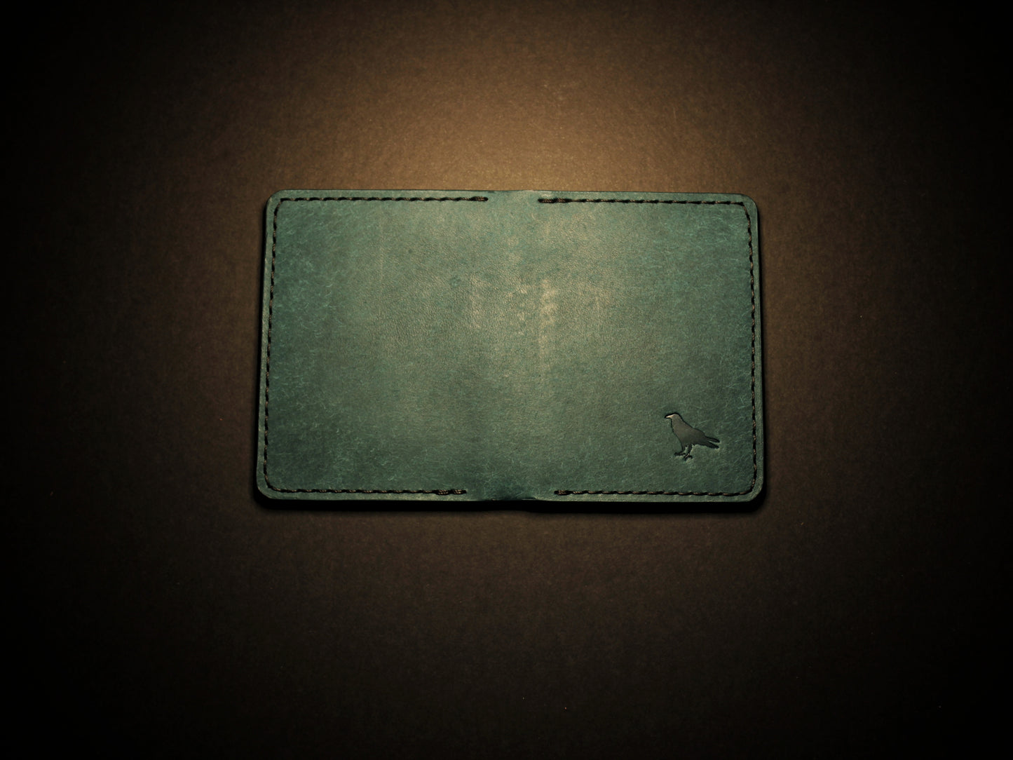"Swarm" Leather Bifold Wallet - Blue & Purple