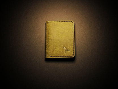 "Swarm" Leather Bifold Wallet - Green & Blue