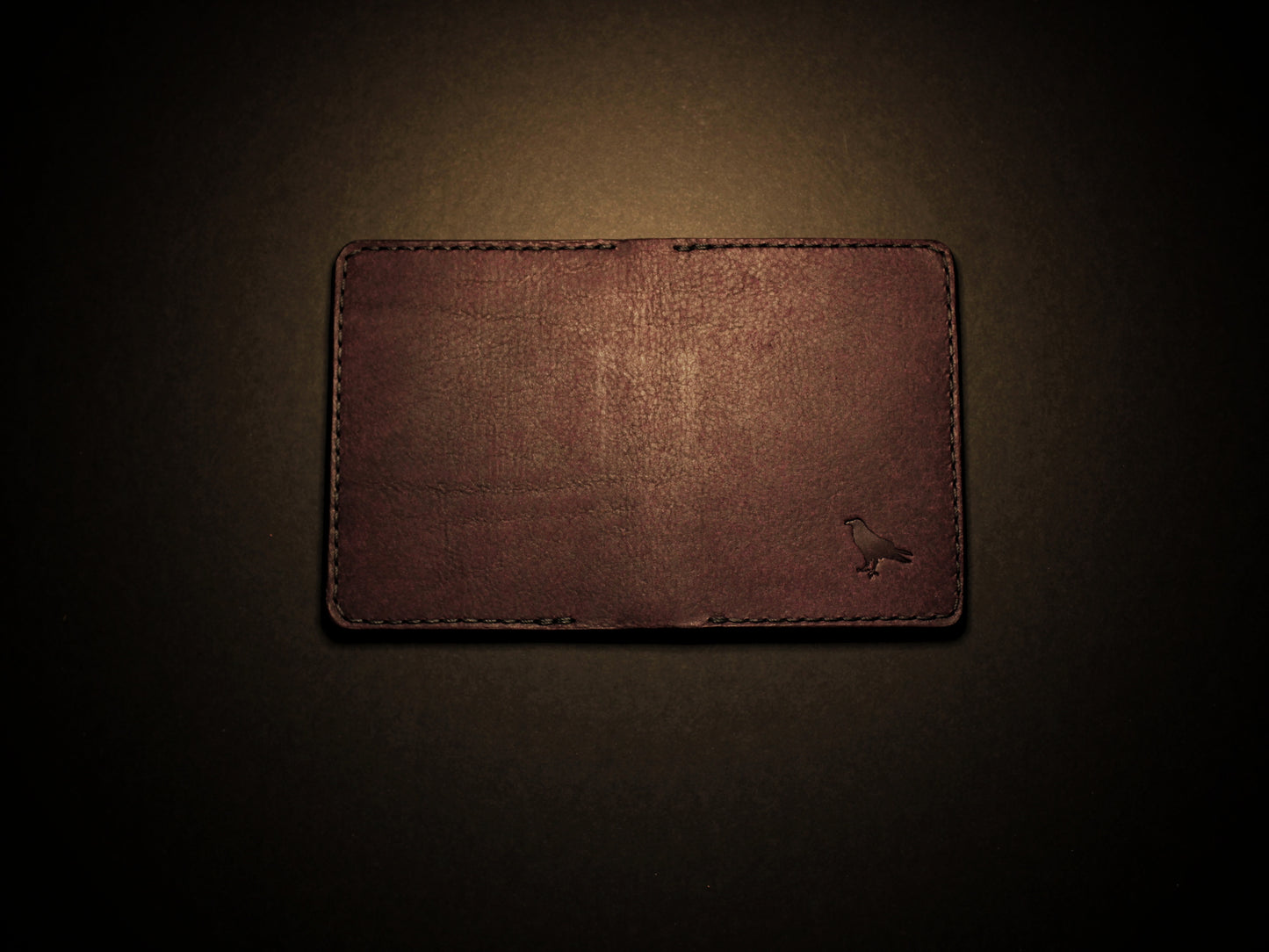 "Swarm" Leather Bifold Wallet - Purple & Green