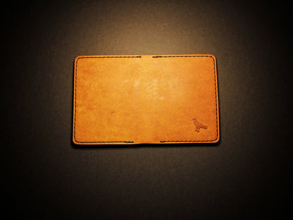 "Swarm" Leather Bifold Wallet - Orange & Green