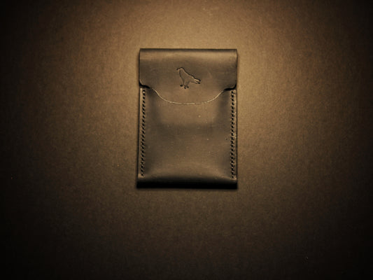 Black Pup (Black Stitch) - Minimalist EDC Wallet