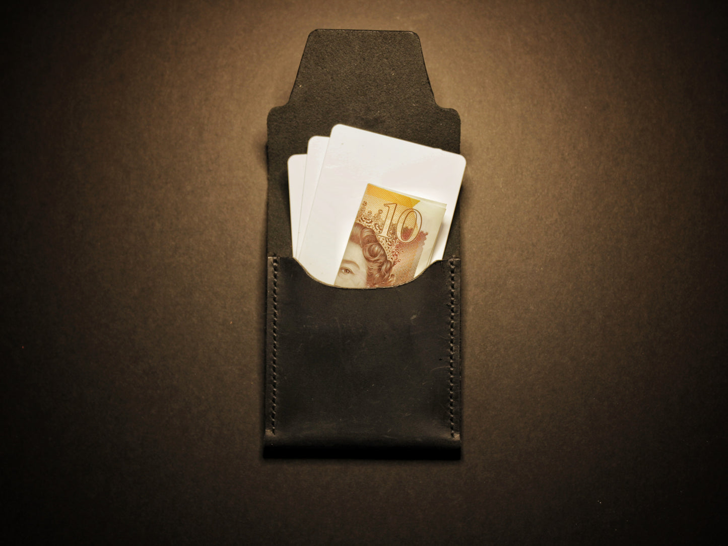 Black Pup (Black Stitch) - Minimalist EDC Wallet