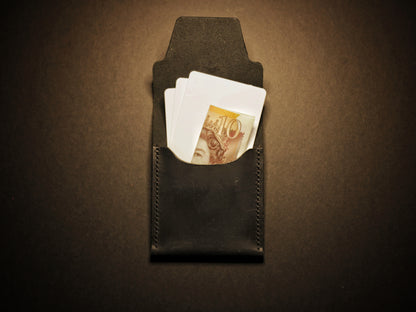 Black Pup (Black Stitch) - Minimalist EDC Wallet