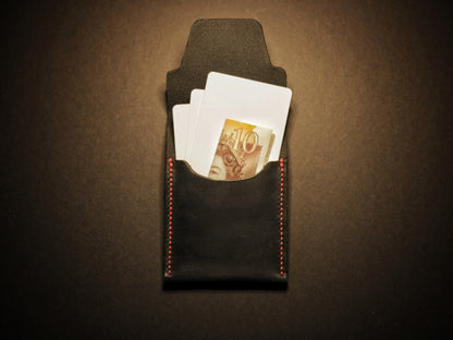Black Pup (Red Stitch) - Minimalist EDC Wallet