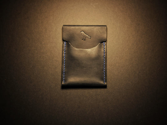 Black Pup (Blue Stitch) - Minimalist EDC Wallet