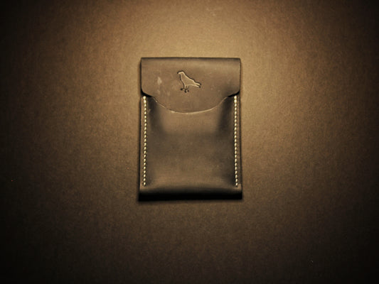 Black Pup (White Stitch) - Minimalist EDC Wallet