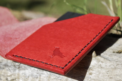 The Shroud - Minimalist Leather EDC Wallet - Papavero Red