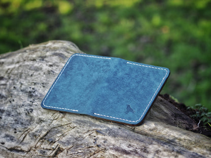 Swarm - Leather Bifold Wallet - Blue & Orange